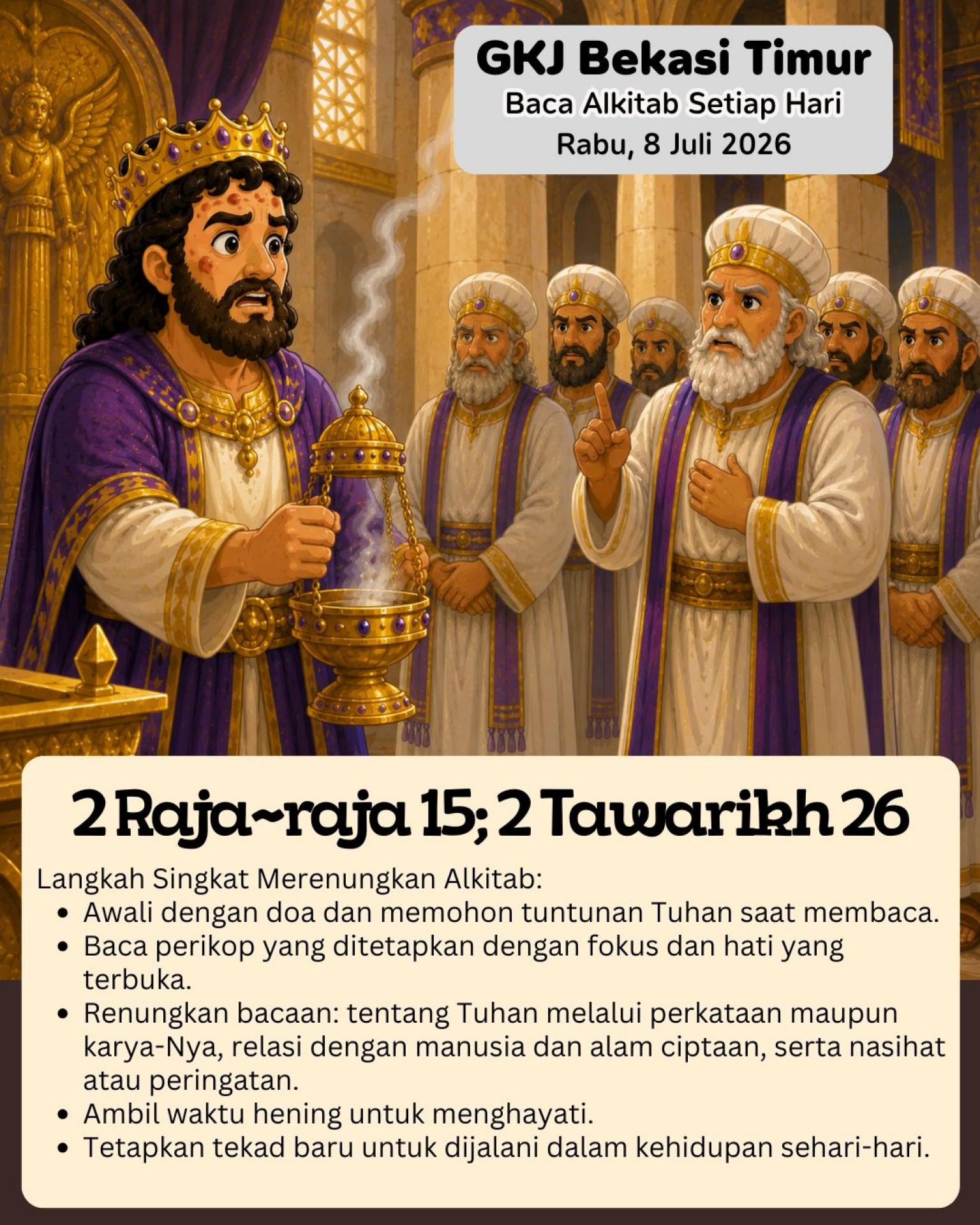 Ilustrasi 2 Raja-raja 15; 2 Tawarikh 26