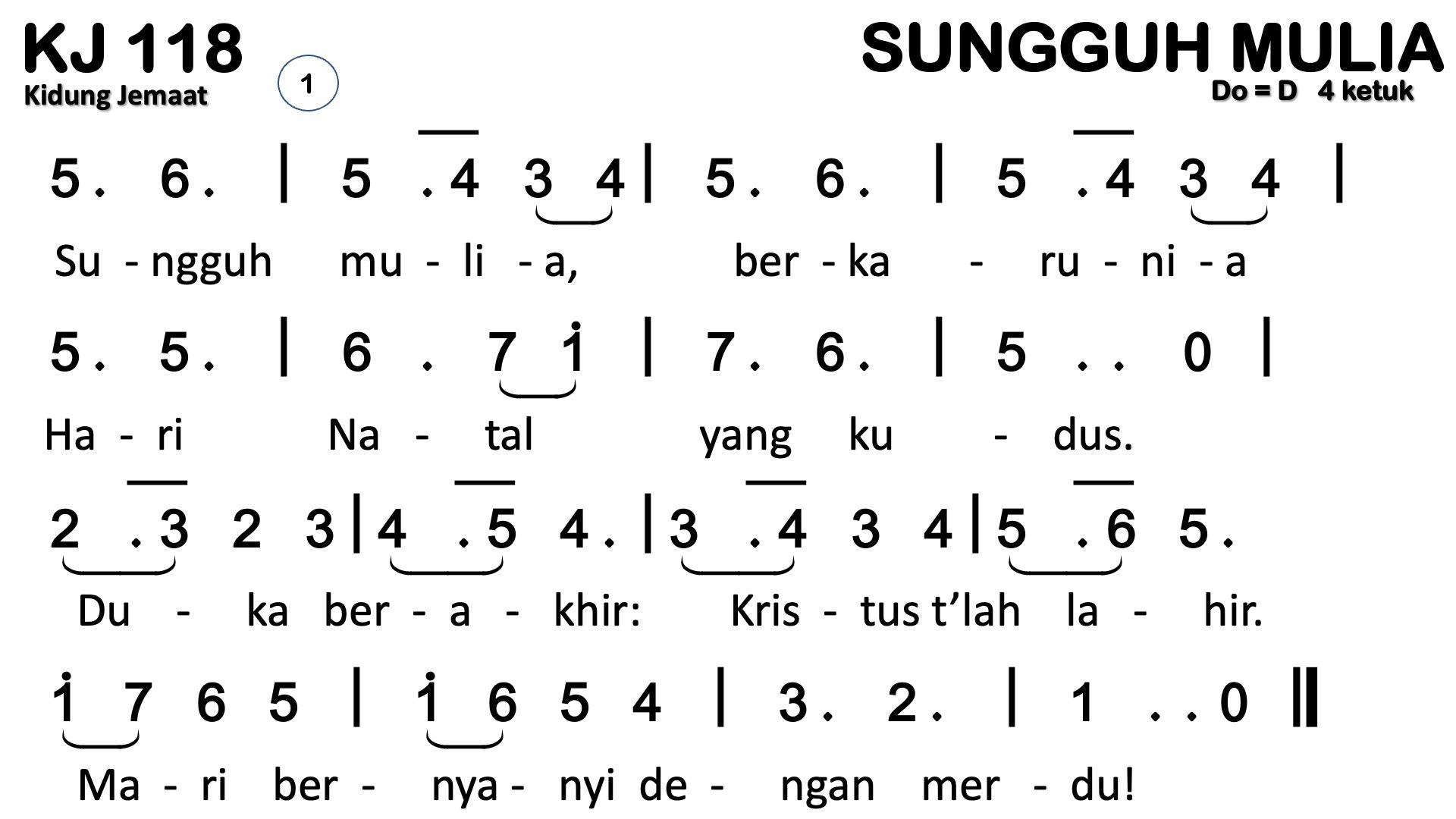 Partitur Chord KJ 118