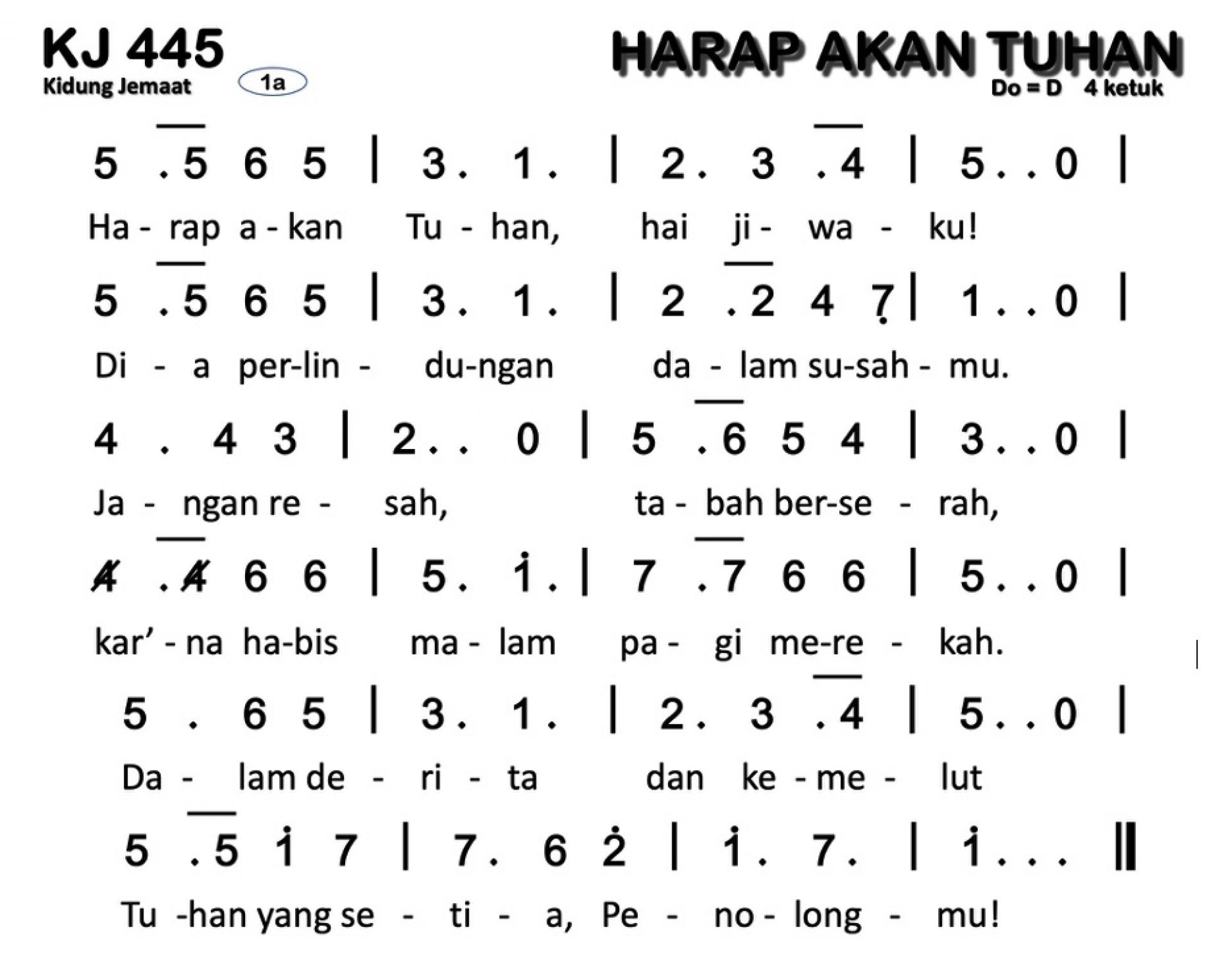 Partitur Chord KJ 445