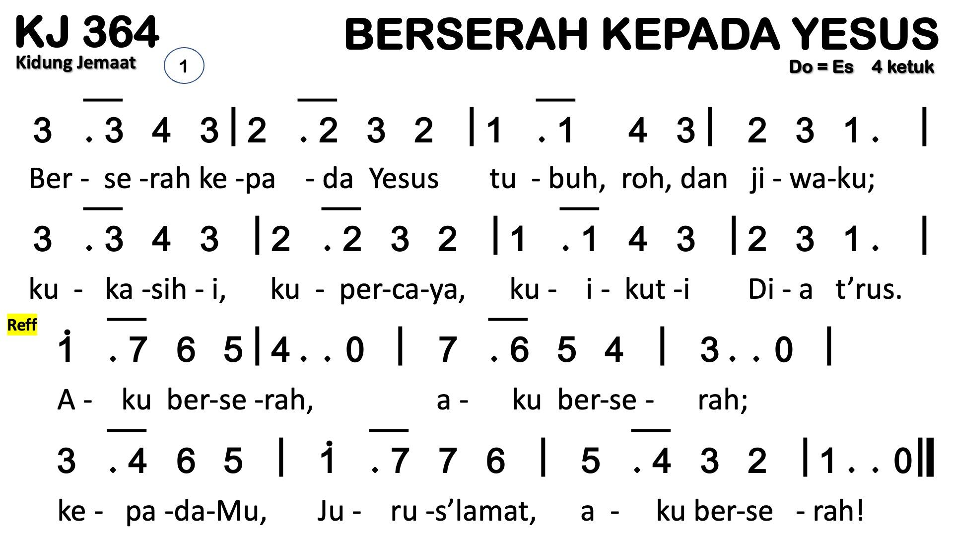 Partitur Polos KJ 364