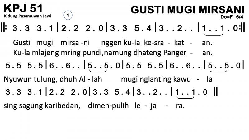 Partitur Polos KPJ 51
